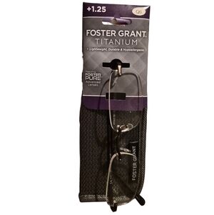 Foster Grant Titanium +1.25 Reading Glasses
